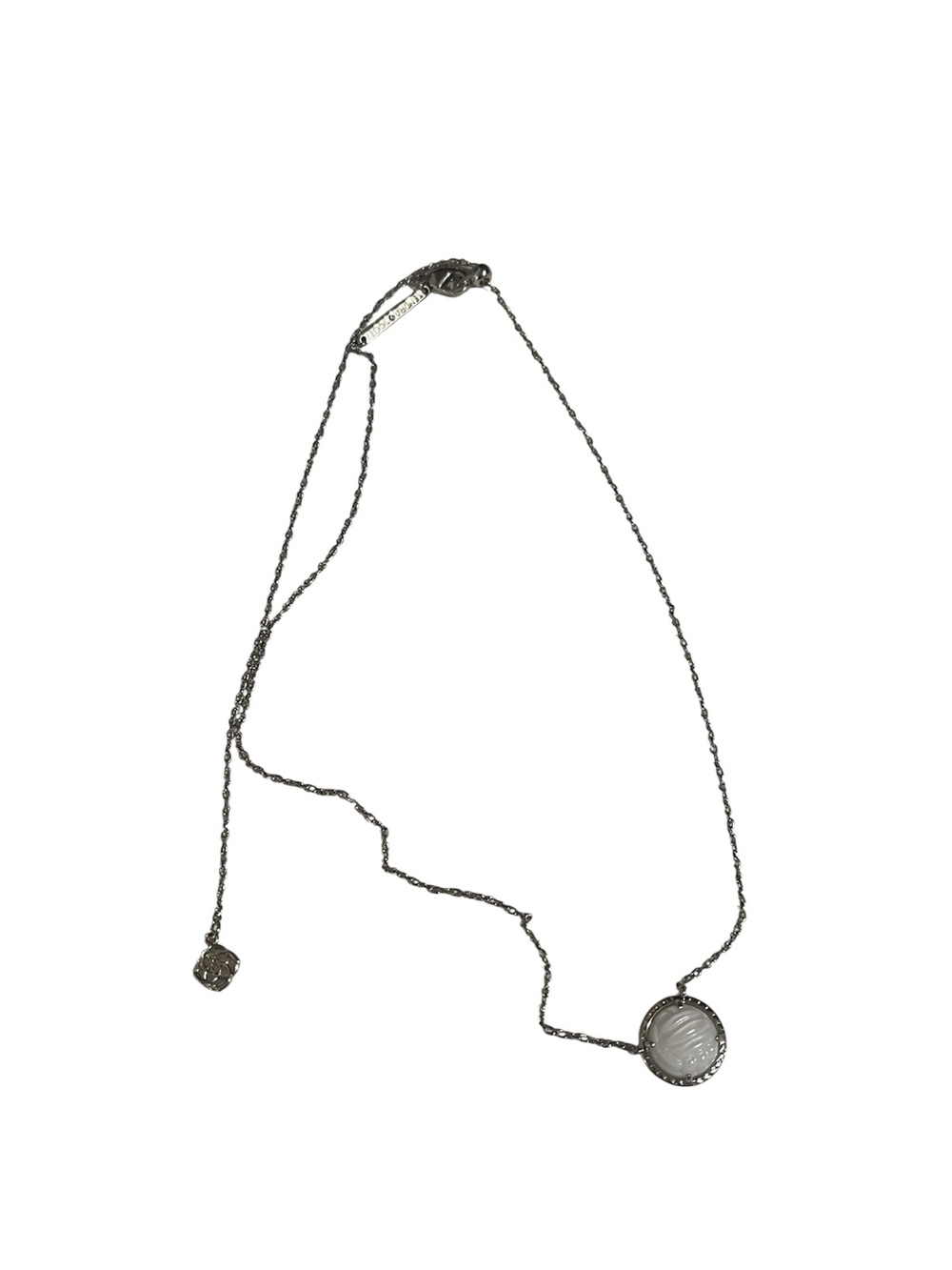 Kendra Scott Silver Volleyball Necklace